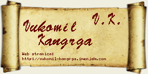 Vukomil Kangrga vizit kartica